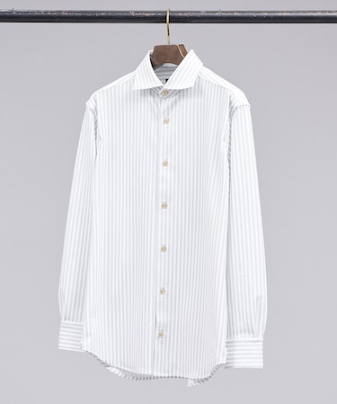 【FLEX SHIRTS】Dry Moment ロンドンストライプ 長袖 シャツ