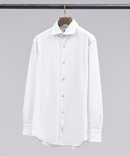 【FLEX SHIRTS】Dry Moment ロンドンストライプ 長袖 シャツ