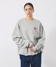 【POLER / ポーラー】HEART LOGO EMBROIDERY CREW
