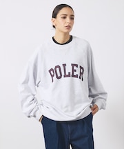 【POLER/ポーラー】COLLEGE RAGLAN CREW スウェット/カレ