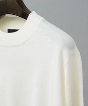Pure Merino ハイゲージモックネック ニット プルオーバー