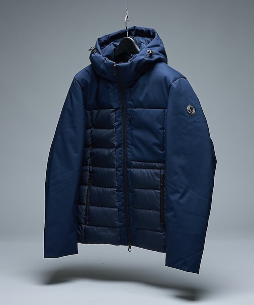 【CAPE HORN】TONGARIKI フーデット コンビダウンジャケット
