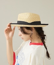 【RUBEN/ルーベン】STRAW LONGBRIM CODEHAT/ストローロ