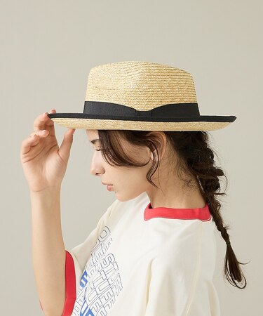 【RUBEN/ルーベン】STRAW LONGBRIM CODEHAT/ストローロ