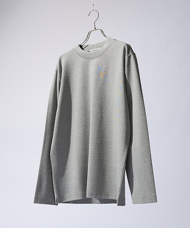 【SMART CLOSET/WEB限定】抗菌防臭 ポンチモックネック 長袖Tシャ