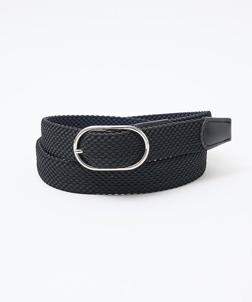 【ABAHOUSE　les essentiels】リバーシブルゴムメッシュベルト