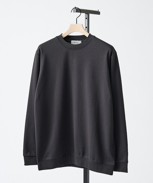 【SMART CLOSET】シルキータッチ モックネック 長袖Tシャツ