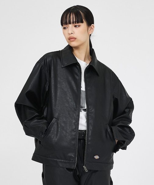 【Dickies / ディッキーズ】フェイクレザー アイゼンハワージャケット /