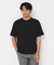 【ヘリンボーン柄】ジャガード モックネック 半袖 Tシャツ / アンサンブル対応