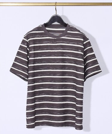 メランジボーダー 半袖Tシャツ