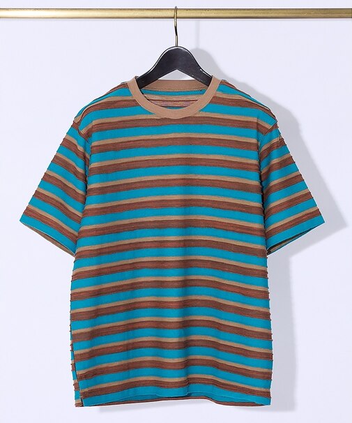 メランジボーダー 半袖Tシャツ