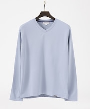 ポンチ Vネック 長袖Tシャツ