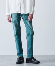 プリント テーパード デニム パンツ / オリジナルバンダナ付き