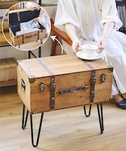 《WEB限定商品》脚付きウッドトランクテーブル