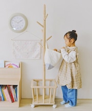 《WEB限定商品》バスケット付きポールハンガー/こども部屋