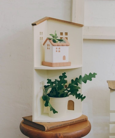 おうちコーナーラック2段／おうち植物
