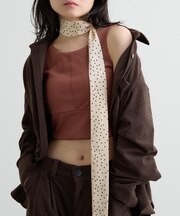 ドット柄リボンスカーフ