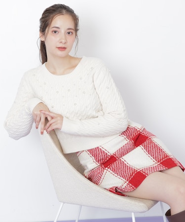ロービングチェックミニスカート