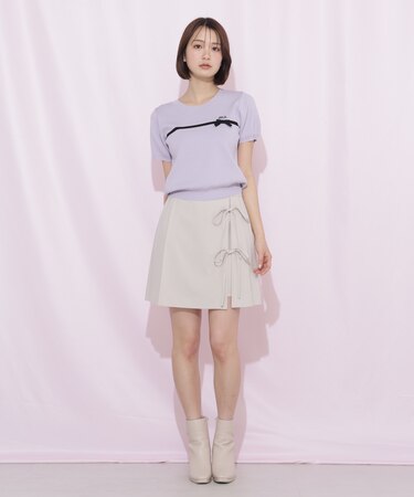 セットアップ対応ラップリボンミニスカート