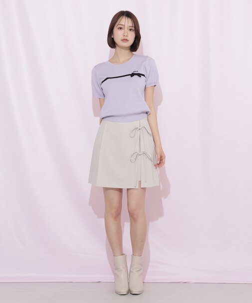セットアップ対応ラップリボンミニスカート