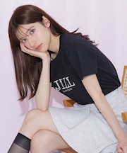 オーガニックコットンビジューロゴTシャツ
