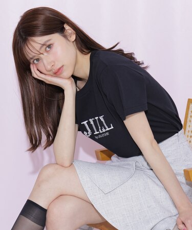 オーガニックコットンビジューロゴTシャツ