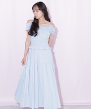 2wayスリーブシュリンクワンピース