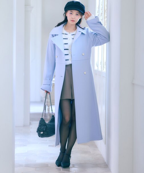 スタンドカラーウールレディコート 26AW