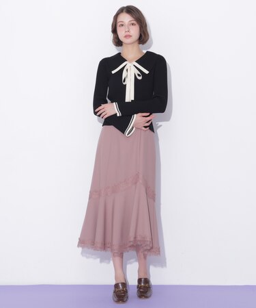 レーストリムマーメイドスカート