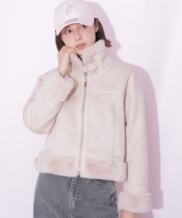 フェイクムートンフライトジャケット