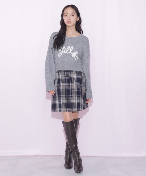 ロービングチェックミニスカート