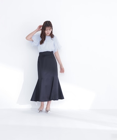 ヘム切替マーメイドスカート