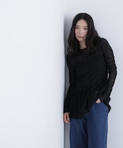 〈N.〉 レースペプラムトップス