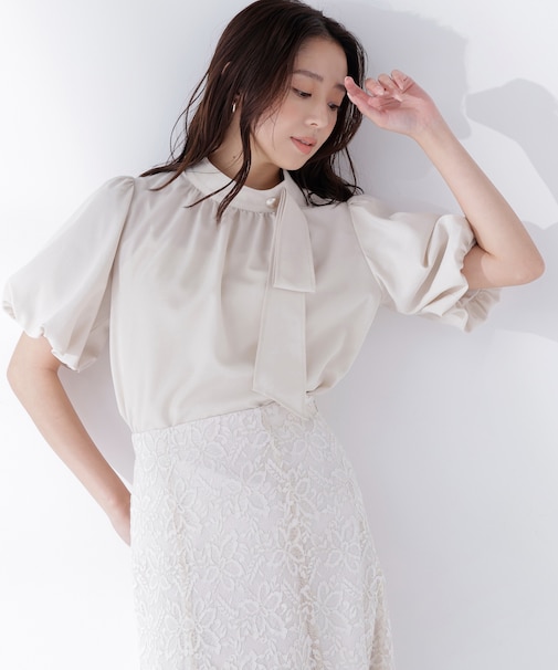 ＜Oggi.jp掲載＞リネンライクサイドタイブラウス