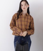 〈N.〉チェックショートシャツ