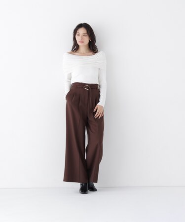 <CLASSY.11月号掲載>ダブルベルトワイドパンツ 26AW