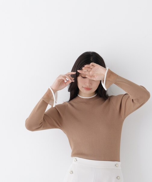 シアーフレアカフスリブニット 26AW