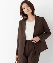 <マシンウォッシャブル>ウーステッドライク SETUP ジャケット 26AW