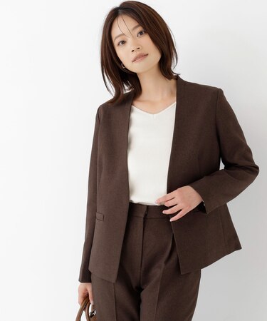 <マシンウォッシャブル>ウーステッドライク SETUP ジャケット 26AW