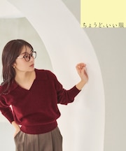 <WEB限定カラー:ライトグリーン><ちょうど、いい服>品よく、ゆるく。スキッパーニット 26FW