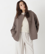 <EC限定カラー:イエロー>カシミヤブレンドハーフコート 26AW