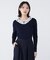 〈NAVY NAVY〉レース襟取り外し2WAYリブニット