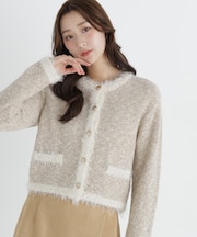 フリンジトリムツイードカーディガン 26AW