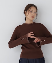 モックネックシアーカフスニット 26AW