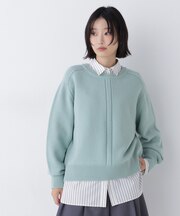 クルーネックニット
