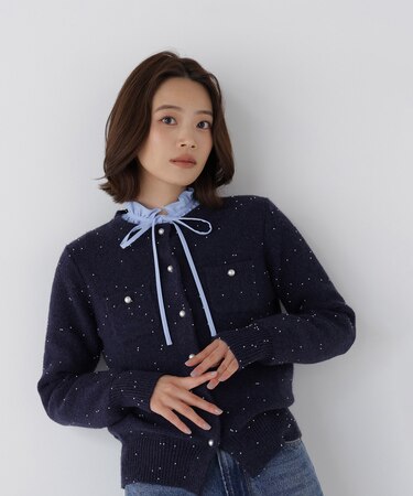 ビーズミックスシリーズ ニットカーディガン　26AW