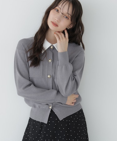 ＜WEB限定＞2wayカラーニットカーディガン