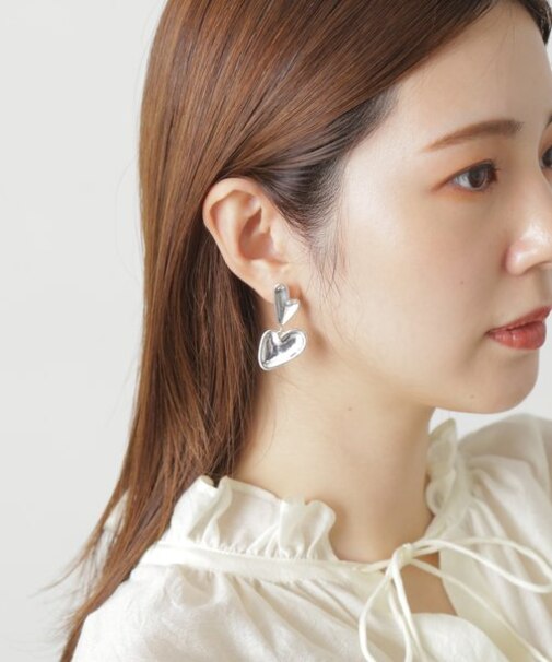 ダブルハートピアス