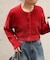 前後2wayショートシャギー短丈ニット
