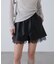 レースレイヤードエコレザーショートパンツ